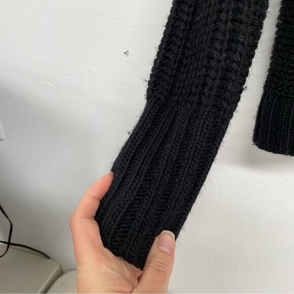 Banana Republic Black Merino Wool & Alpaca Blend Turtleneck Sweater Womens XS - Picture 3 of 8